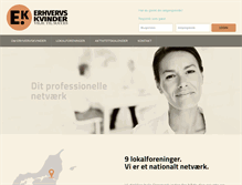 Tablet Screenshot of erhvervskvinder.dk